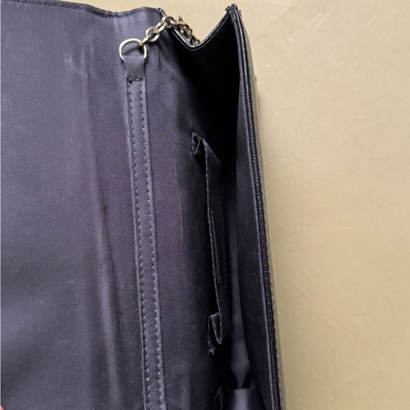 Black faux snakeskin convertible purse and clutch - Picture 4 of 4